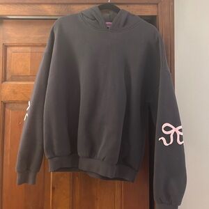 Grey Edikted Bonney Bow Hoodie